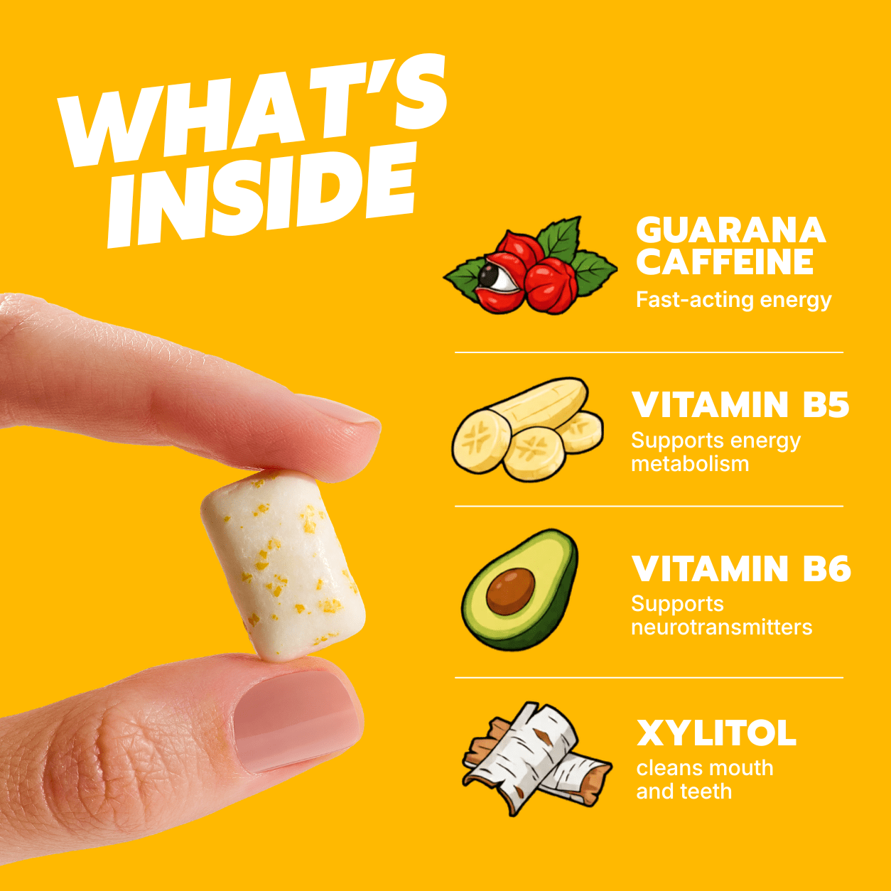 STIMS® MANGO ENERGY GUM - Stims Energy Gum