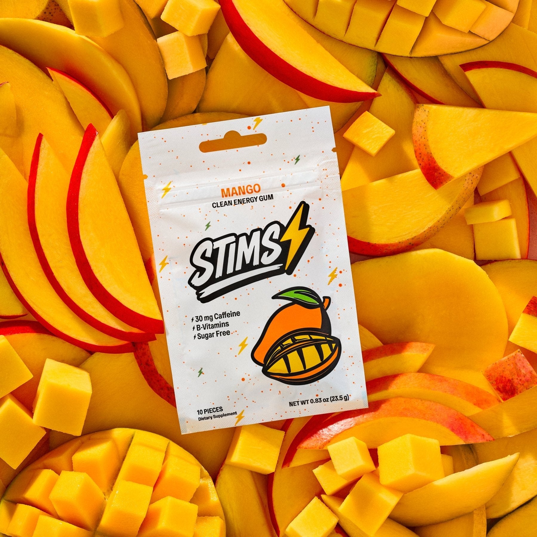STIMS® MANGO ENERGY GUM - Stims Energy Gum
