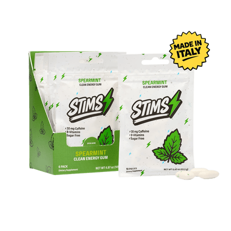 STIMS® SPEARMINT ENERGY GUM - Stims Energy Gum